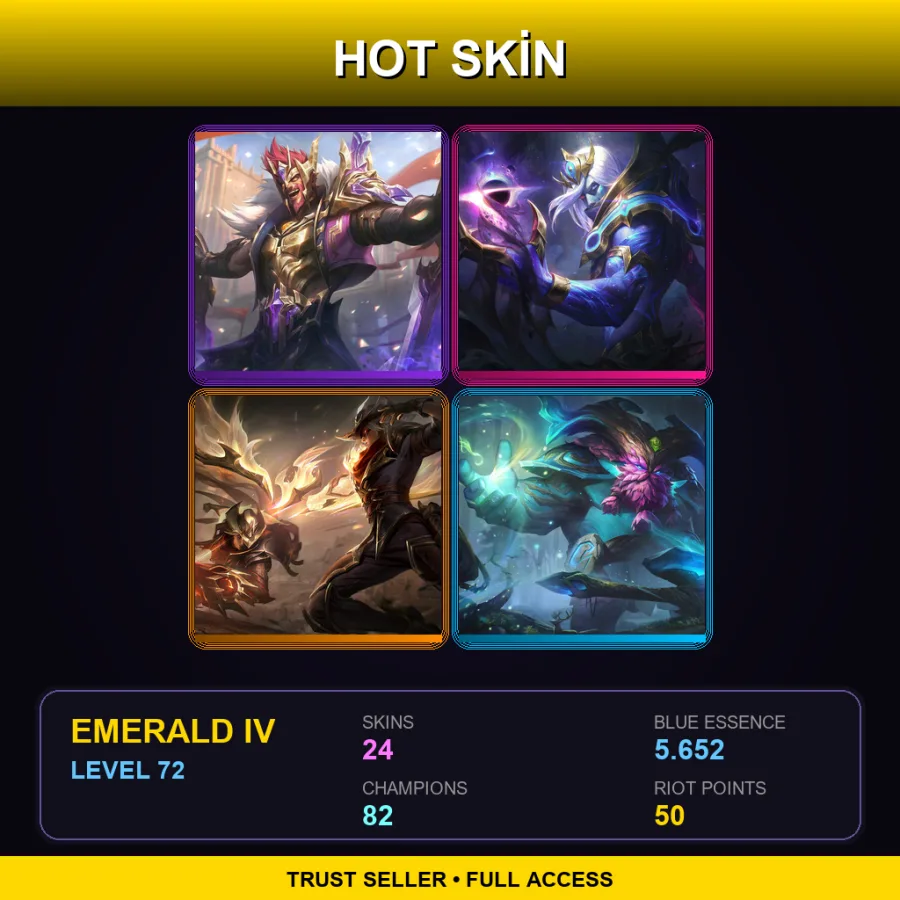 TR | Lv72 | Emerald IV | 24 Skin | 82 Champ