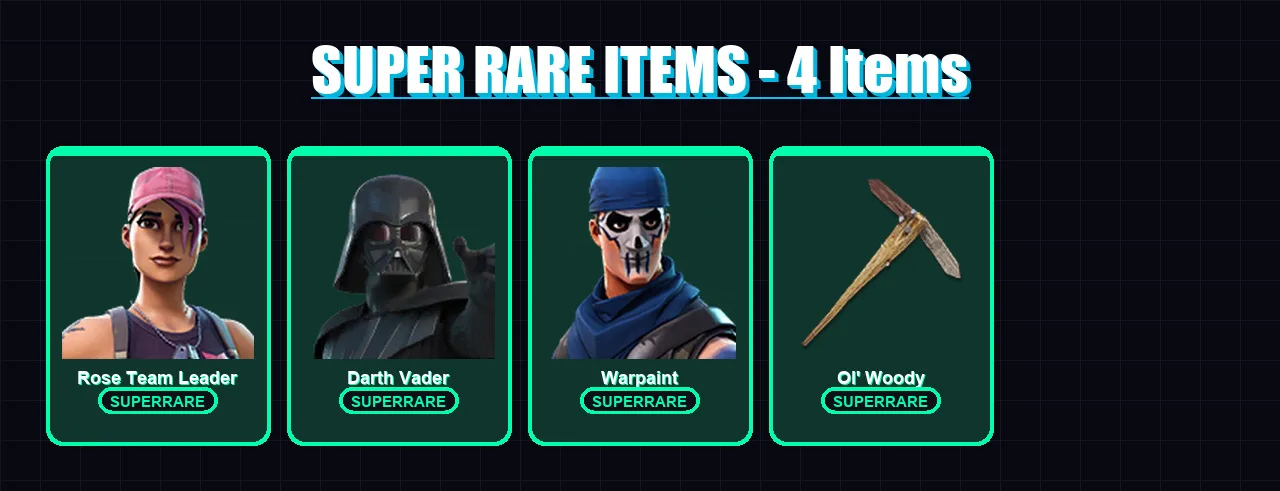 [PC/XBOX/PSN] | Rose Team Leader | Darth Vader | Warpaint | Snap | Malik | 42 skin | 47 pickaxe | 44 emote | 38 glider | Lv529
