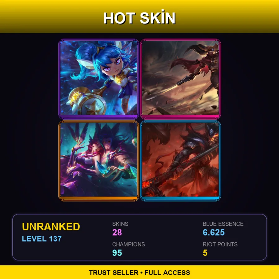 VN | Lv137 | Unranked | 28 Skin | 95 Champ