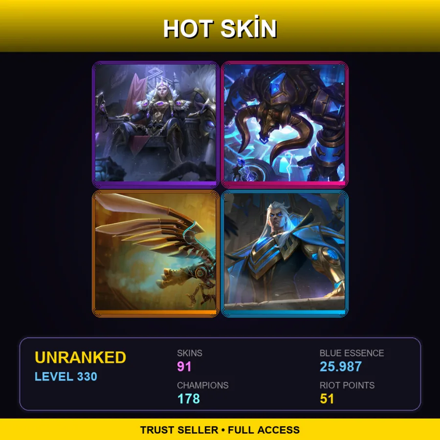 EUNE | Lv330 | Unranked | 91 Skin | 178 Champ — Dunkmaster Darius