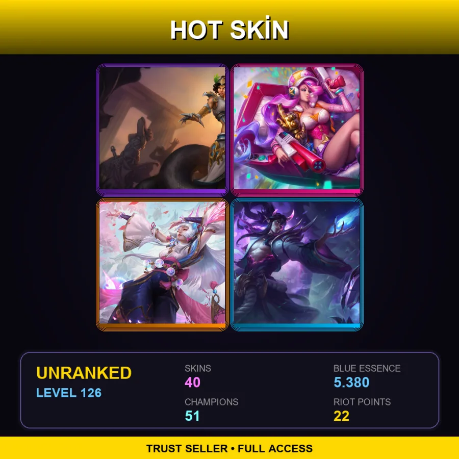 EUNE | Lv126 | Unranked | 40 Skin | 51 Champ — Astronaut Teemo