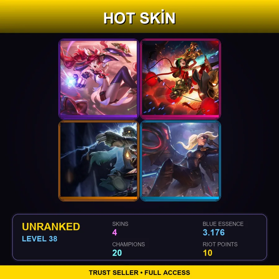 LAS | Lv38 | Unranked | 4 Skin | 20 Champ