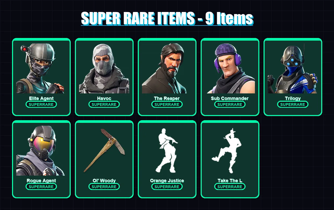 [PC/XBOX/PSN] | Elite Agent | Havoc | The Reaper | Sub Commander | Trilogy | 15 skin | 9 pickaxe | 15 emote | 14 glider | Lv217 — Fortnite account