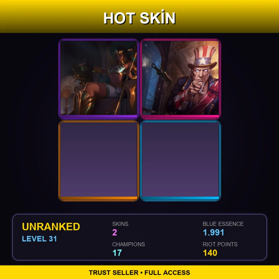 EUNE | Lv31 | Unranked | 2 Skin | 17 Champ