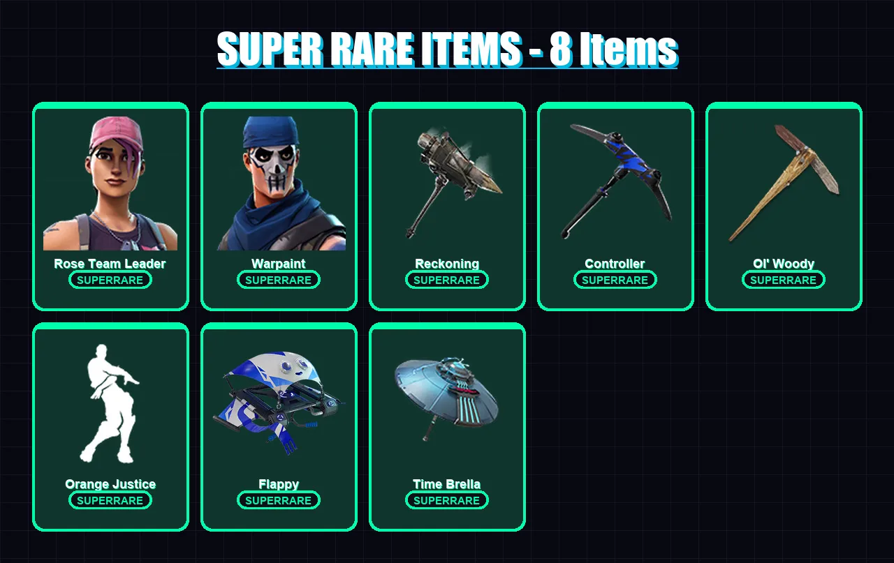 [PS4/PS5/XBOX/PC] | Rose Team Leader | Warpaint | Carbide | Mandalorian | Deadpool | 59 skin | 62 pickaxe | 61 emote | 71 glider | Lv840 — Fortnite account