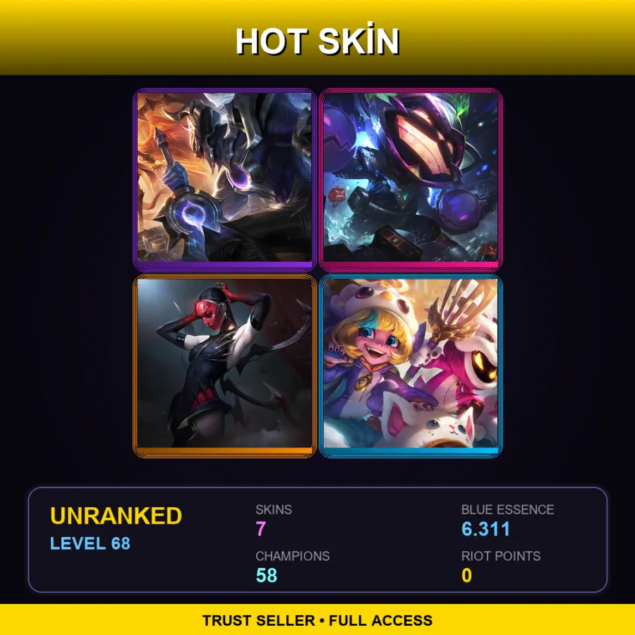 BR | Lv68 | Unranked | 7 Skin | 58 Champ