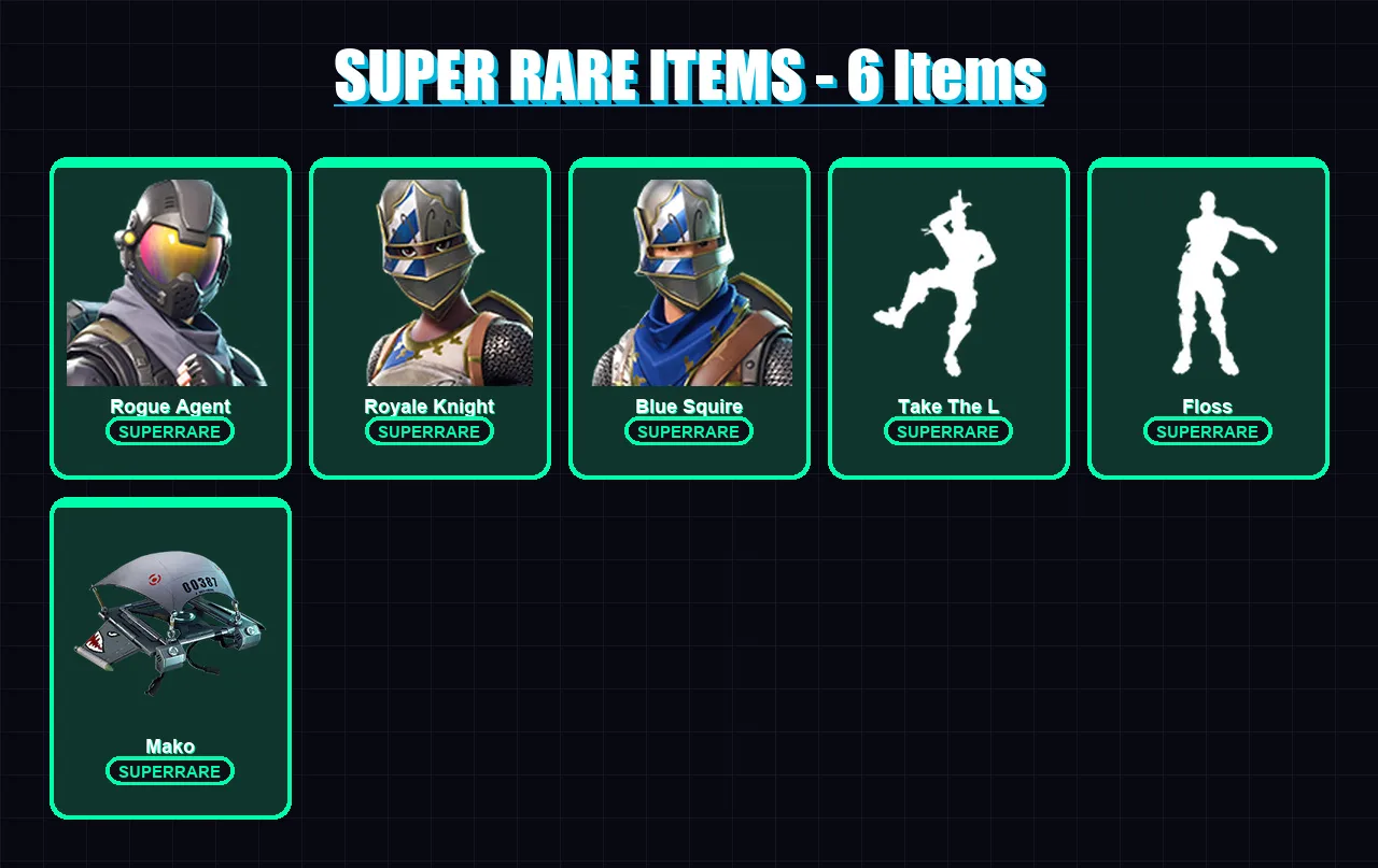 [PC/XBOX/PSN] | Rogue Agent | Royale Knight | Blue Squire | Rex | Dark Voyager | 8 skin | 6 pickaxe | 16 emote | 12 glider | Lv217