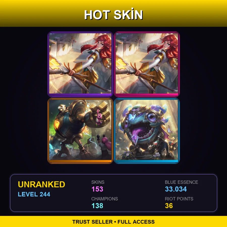 EUNE | Lv244 | Unranked | 153 Skin | 138 Champ — Bioforge Darius