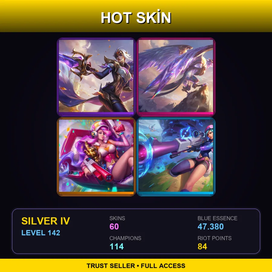 TR | Lv142 | Silver IV | 60 Skin | 114 Champ