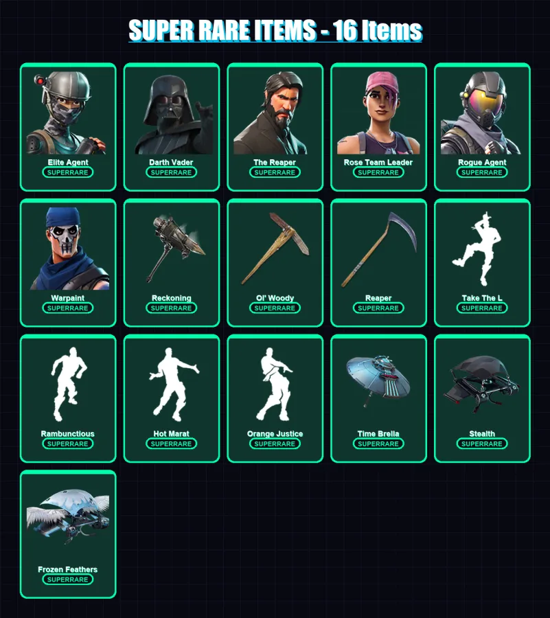 [PC/PSN] | Elite Agent | Darth Vader | The Reaper | Rose Team Leader | Rogue Agent | 248 skin | 281 pickaxe | 187 emote | 198 glider | Lv2858