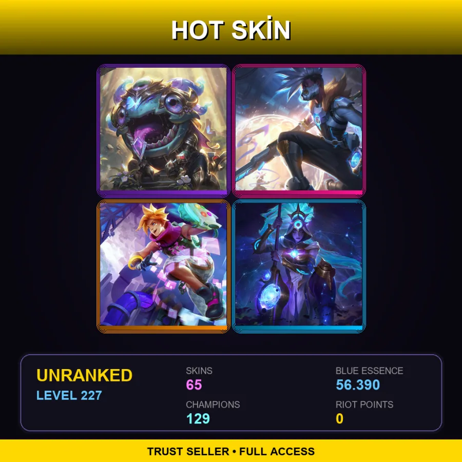 LAS | Lv227 | Unranked | 65 Skin | 129 Champ — Barbecue Leona
