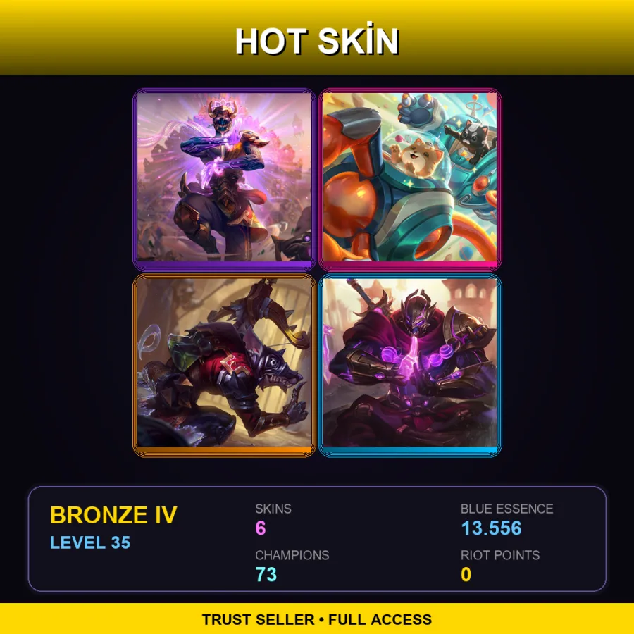 BR | Lv35 | Bronze IV | 6 Skin | 73 Champ