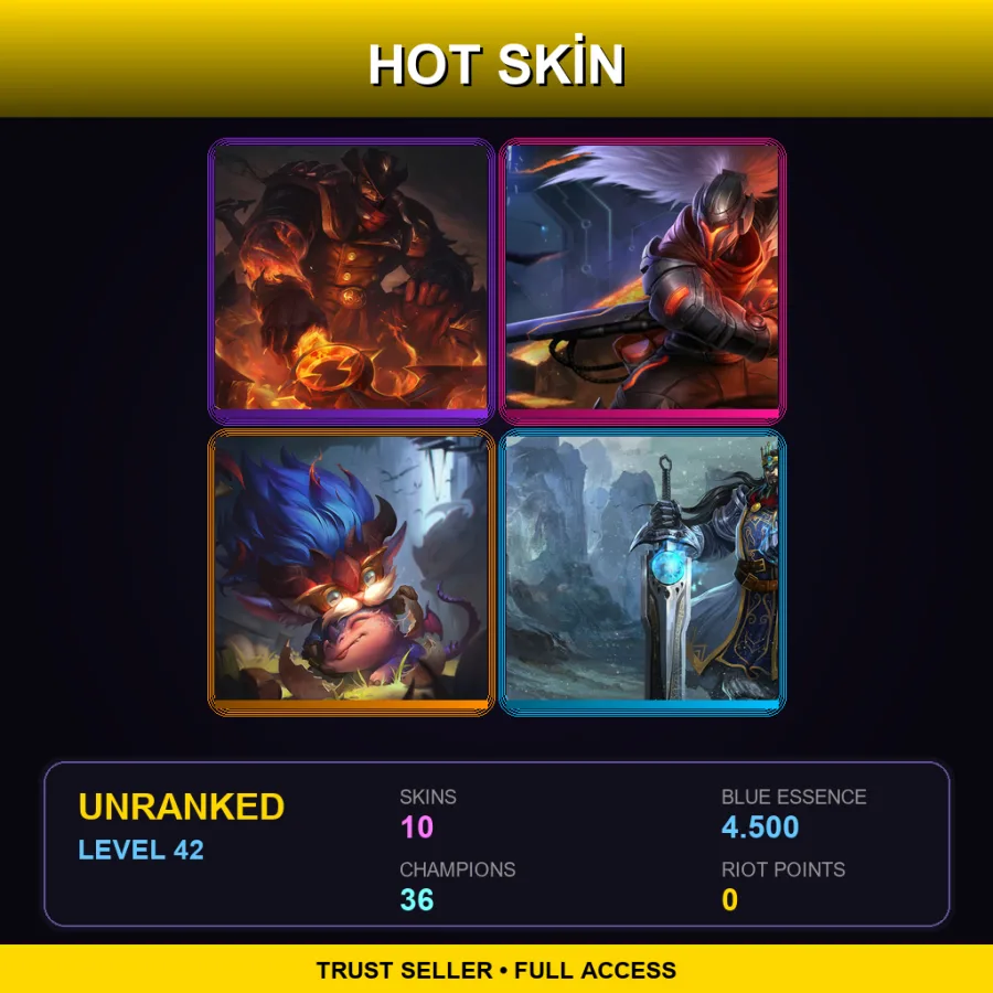 LAS | Lv42 | Unranked | 10 Skin | 36 Champ