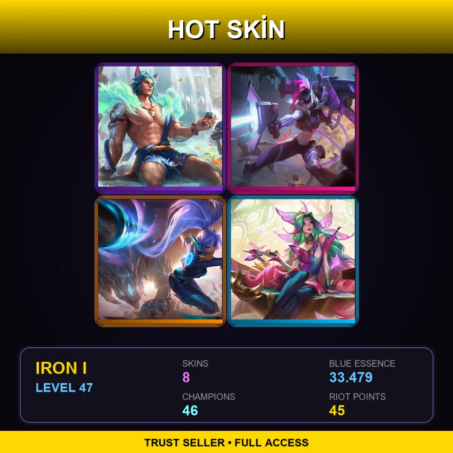 BR | Lv47 | Iron I | 8 Skin | 46 Champ