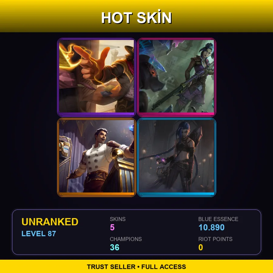 LAS | Lv87 | Unranked | 5 Skin | 36 Champ