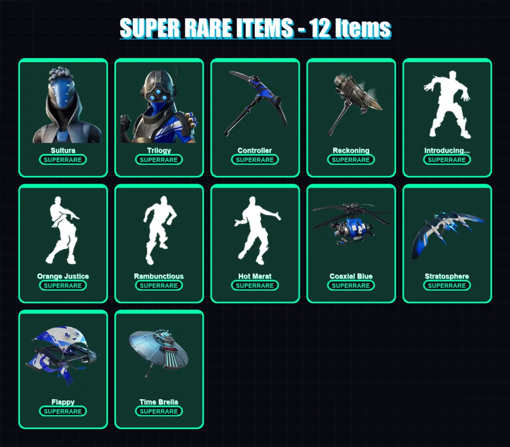 [PS4/PS5/XBOX/PC] | Sultura | Trilogy | Lynx | Valor | Catalyst | 59 skin | 88 pickaxe | 79 emote | 87 glider | Lv1580