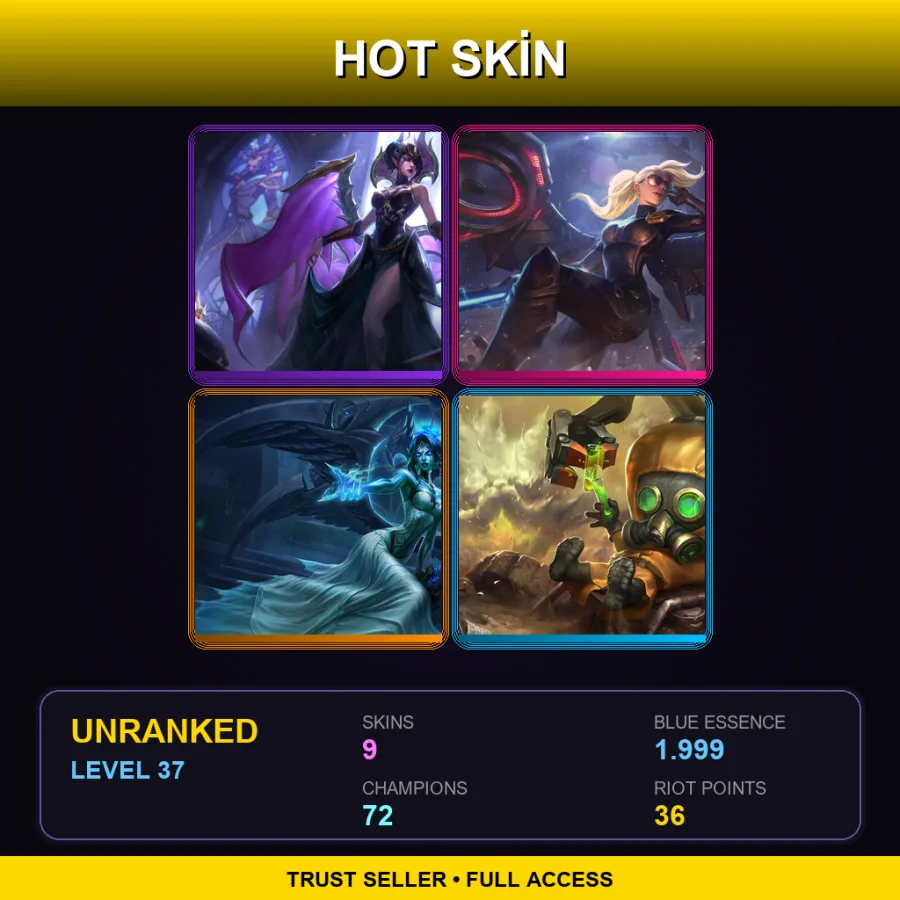 LAN | Lv37 | Unranked | 9 Skin | 72 Champ — Bioforge Darius