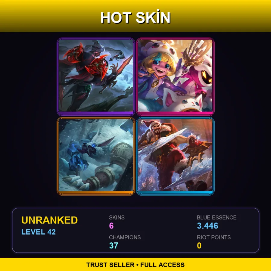 LAN | Lv42 | Unranked | 6 Skin | 37 Champ