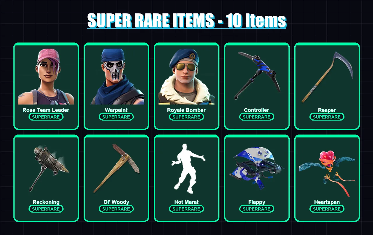 [PC/XBOX/PSN] | Rose Team Leader | Warpaint | Royale Bomber | Eternal Knight | Deadpool | 118 skin | 124 pickaxe | 108 emote | 113 glider | Lv1332 — Fortnite account