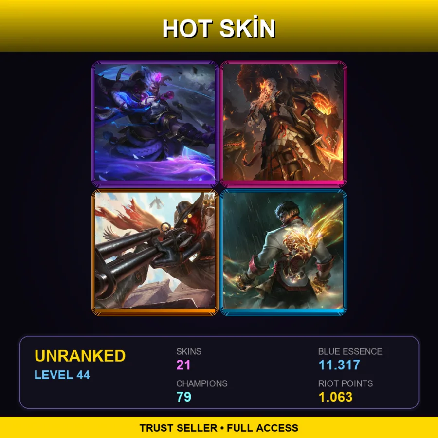 EUNE | Lv44 | Unranked | 21 Skin | 79 Champ
