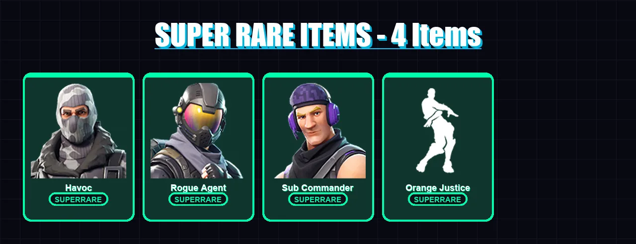 [PC/XBOX] | Havoc | Rogue Agent | Sub Commander | Carbide | The Imagined | 12 skin | 11 pickaxe | 13 emote | 16 glider | Lv244