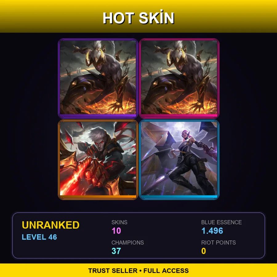 EUNE | Lv46 | Unranked | 10 Skin | 37 Champ