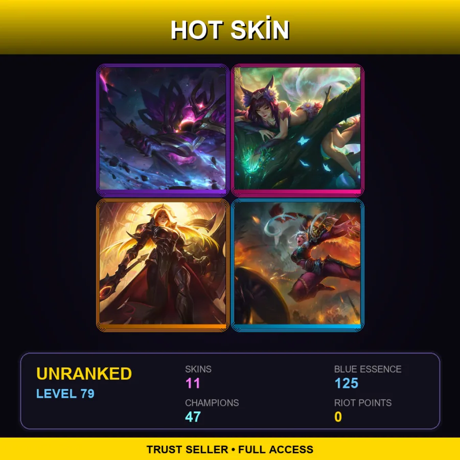 LAN | Lv79 | Unranked | 11 Skin | 47 Champ