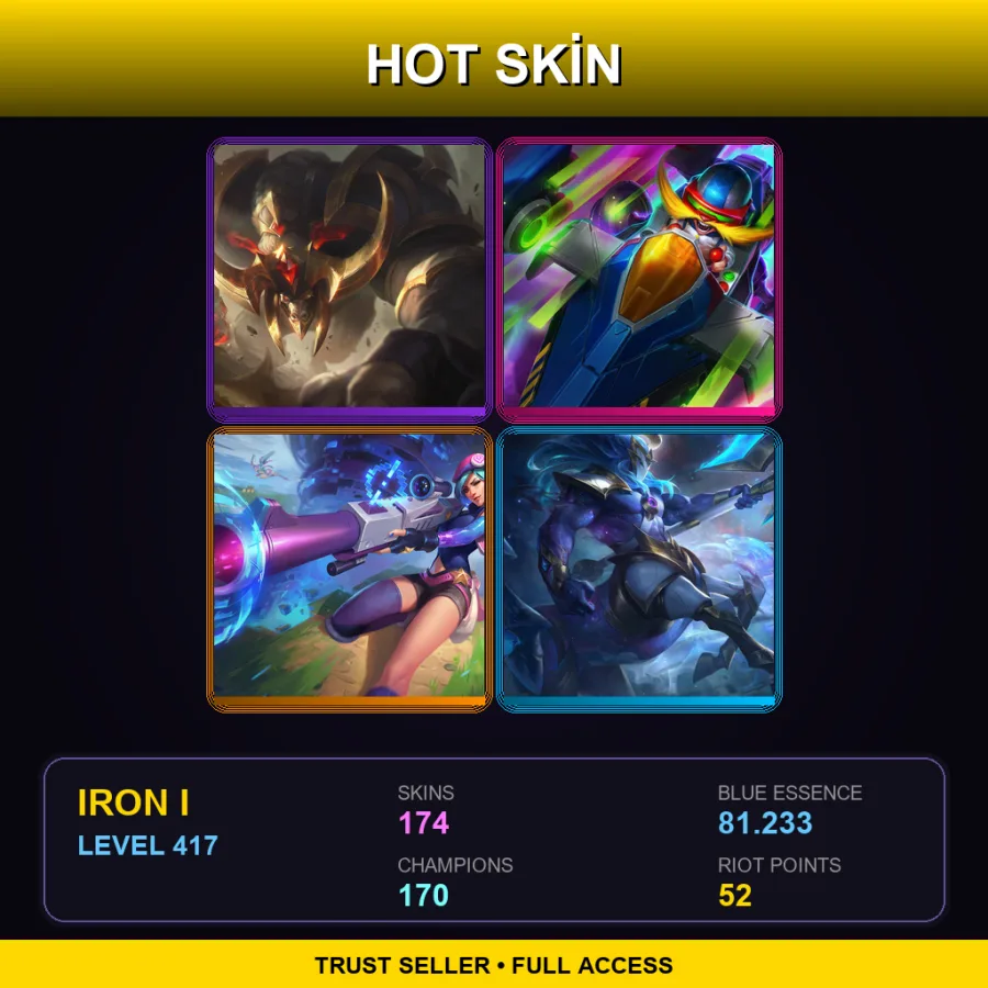 BR | Lv417 | Iron I | 174 Skin | 170 Champ