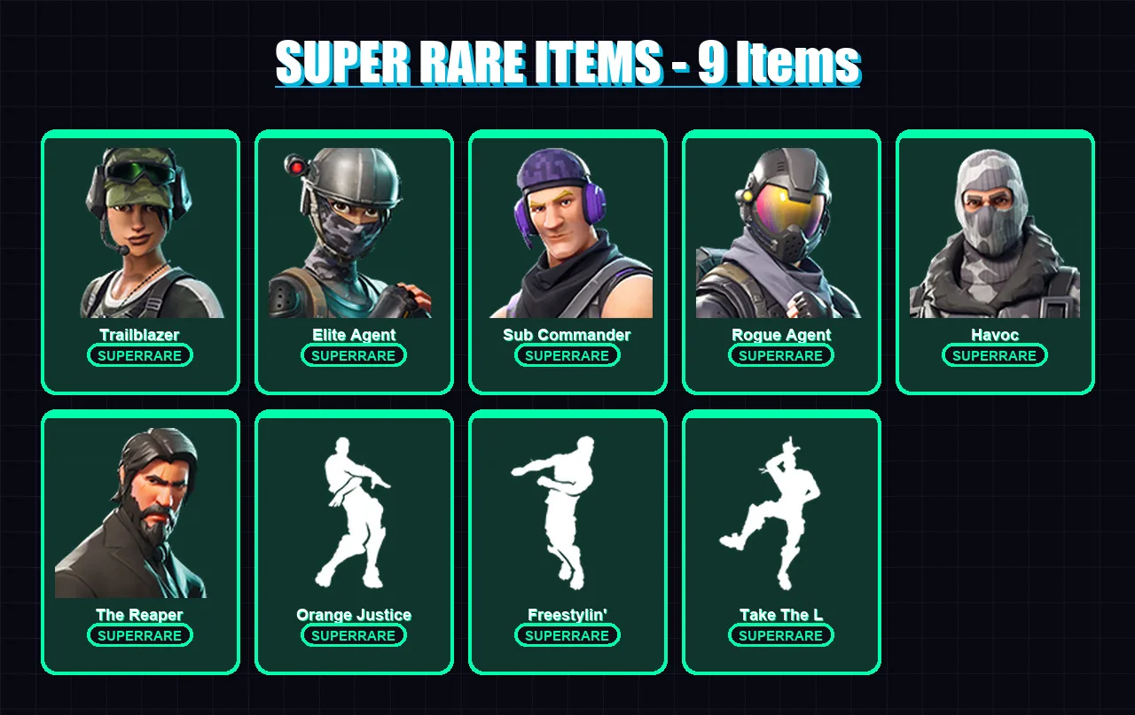 [PC/XBOX/PSN] | Trailblazer | Elite Agent | Sub Commander | Rogue Agent | Havoc | 32 skin | 14 pickaxe | 27 emote | 17 glider | Lv188