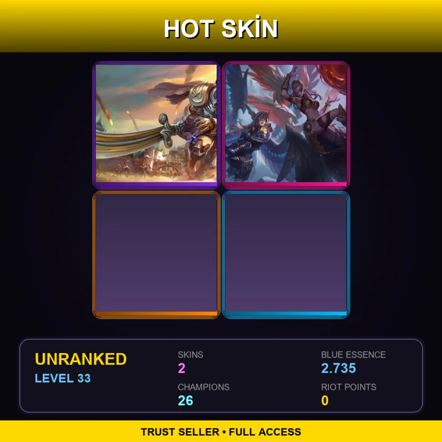 EUNE | Lv33 | Unranked | 2 Skin | 26 Champ with Nasus