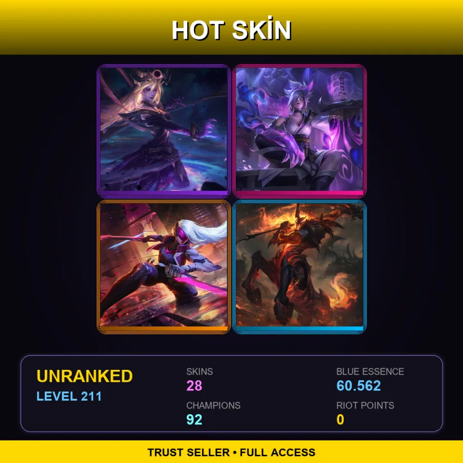 SG | Lv211 | Unranked | 28 Skin | 92 Champ — Pool Party Gangplank