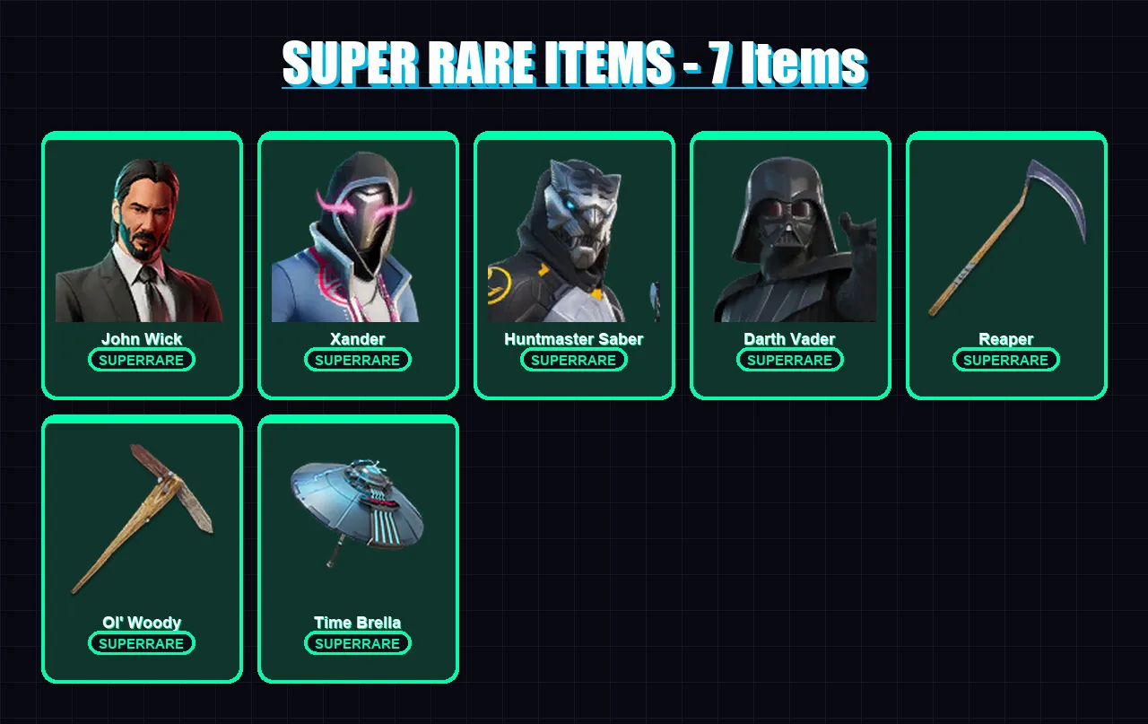 [PC] | John Wick | Xander | Huntmaster Saber | Darth Vader | Crackshot | 377 skin | 352 pickaxe | 210 emote | 198 glider | Lv2794