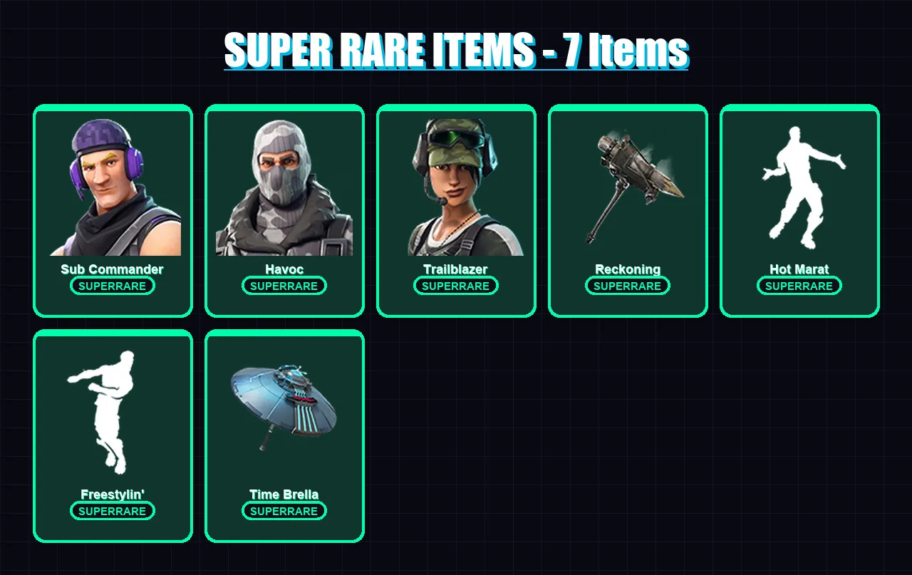 [PC] | Sub Commander | Havoc | Trailblazer | Lynx | Frozen Love Ranger | 149 skin | 136 pickaxe | 107 emote | 105 glider | Lv1403