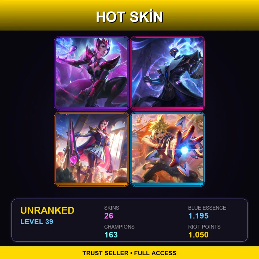 TW | Lv39 | Unranked | 26 Skin | 163 Champ