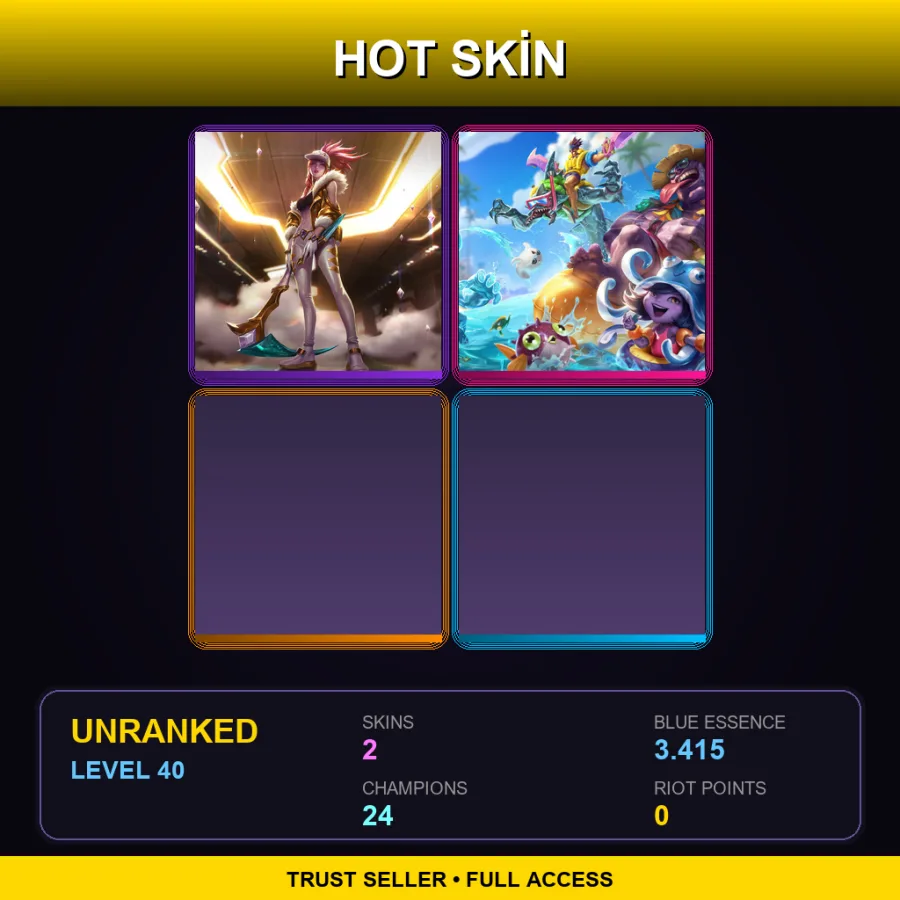 NA | Lv40 | Unranked | 2 Skin | 24 Champ — LoL account