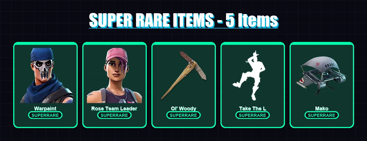 [PS4/PS5/XBOX/PC] | Warpaint | Rose Team Leader | OG Skull Trooper | 5 skin | Lv130
