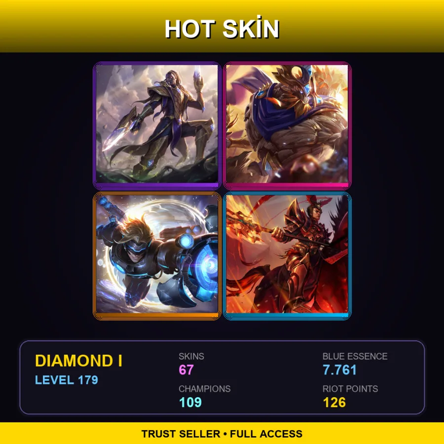 LAN | Lv179 | Diamond I | 67 Skin | 109 Champ
