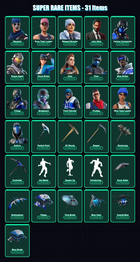 [PS4/PS5/XBOX/PC] | Warpaint | Rose Team Leader | Blizzard Bomber | 223 skin | Lv2336