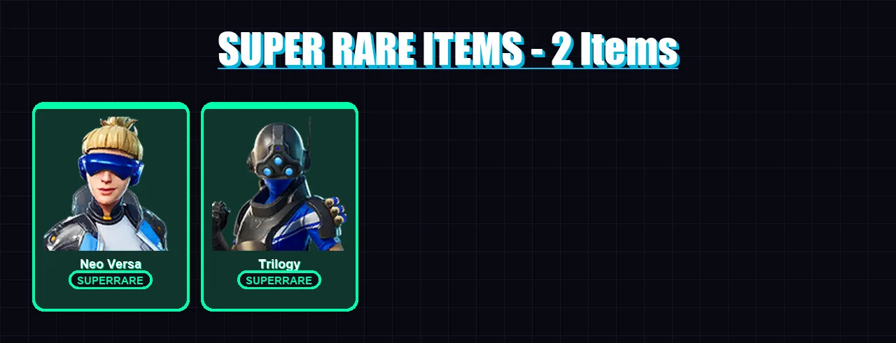 [PS4/PS5/XBOX/PC] | Neo Versa | Trilogy | Rippley vs Sludge | Turk vs Riptide | Remedy vs Toxin | 7 skin | 9 pickaxe | 14 emote | 8 glider | Lv118