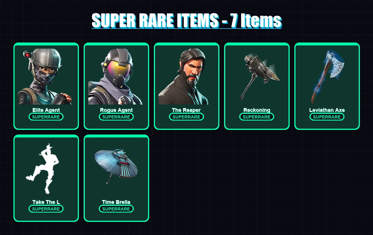 [PC/XBOX/PSN] | Elite Agent | Rogue Agent | The Reaper | Calamity | Drift | 16 skin | 28 pickaxe | 28 emote | 32 glider | Lv657 — Fortnite account