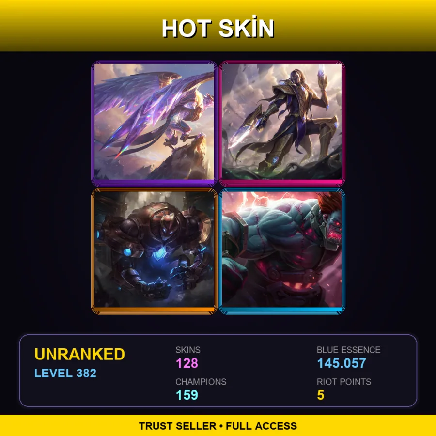 LAN | Lv382 | Unranked | 128 Skin | 159 Champ — True Damage Qiyana