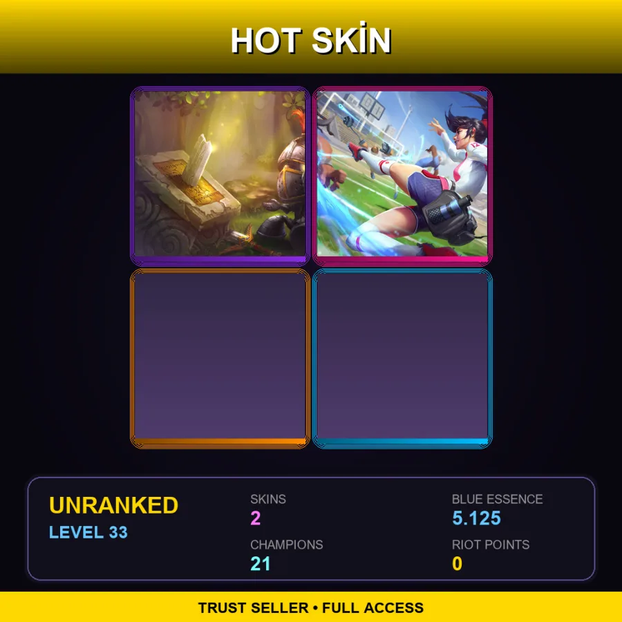 EUW | Lv33 | Unranked | 2 Skin | 21 Champ