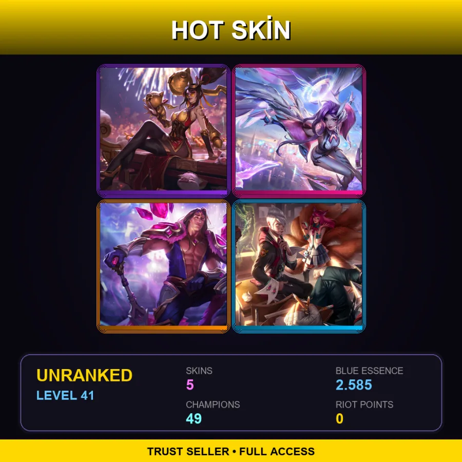 LAS | Lv41 | Unranked | 5 Skin | 49 Champ