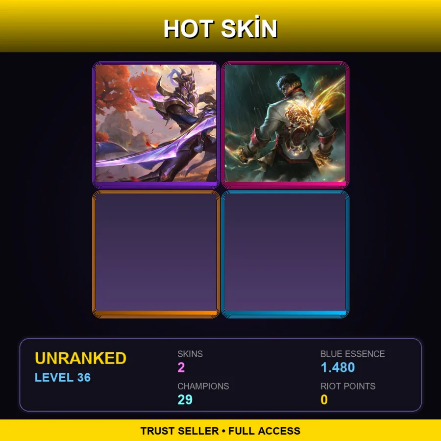 TR | Lv36 | Unranked | 2 Skin | 29 Champ