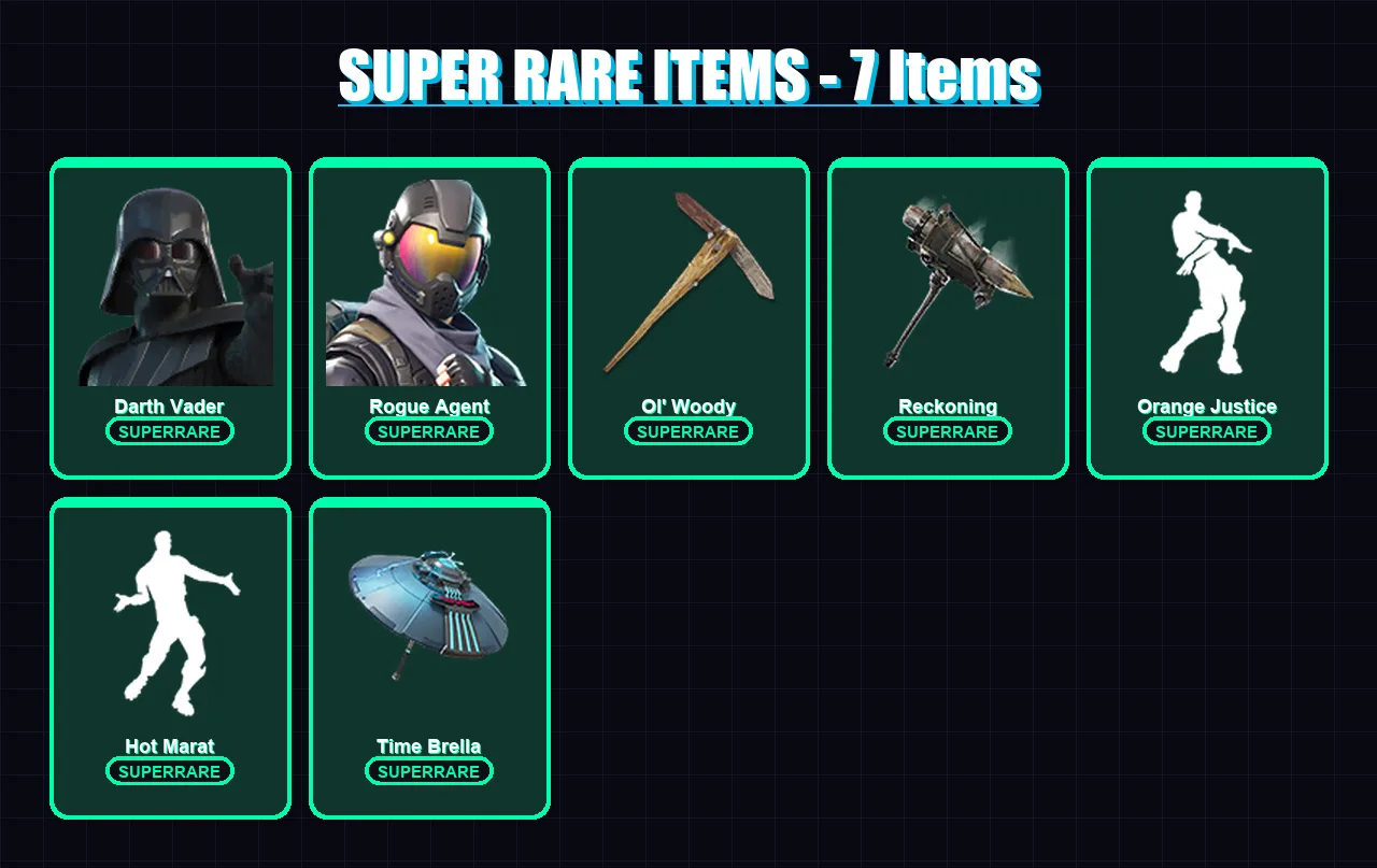 [PC/XBOX/PSN] | Darth Vader | Rogue Agent | Fade | Hybrid | Ragnarok | 115 skin | 193 pickaxe | 152 emote | 160 glider | Lv2656