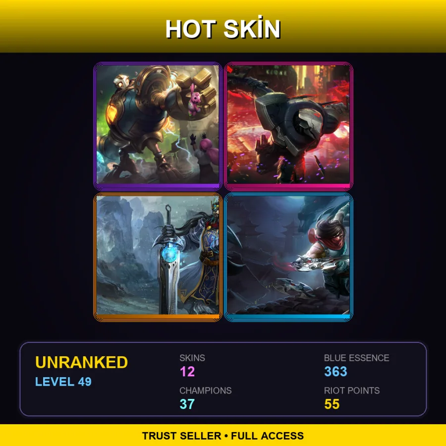 EUW | Lv49 | Unranked | 12 Skin | 37 Champ — Pool Party Heimerdinger