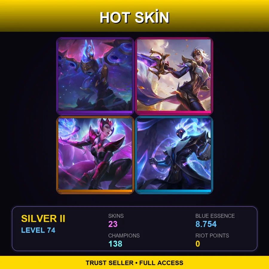 LAS | Lv74 | Silver II | 23 Skin | 138 Champ