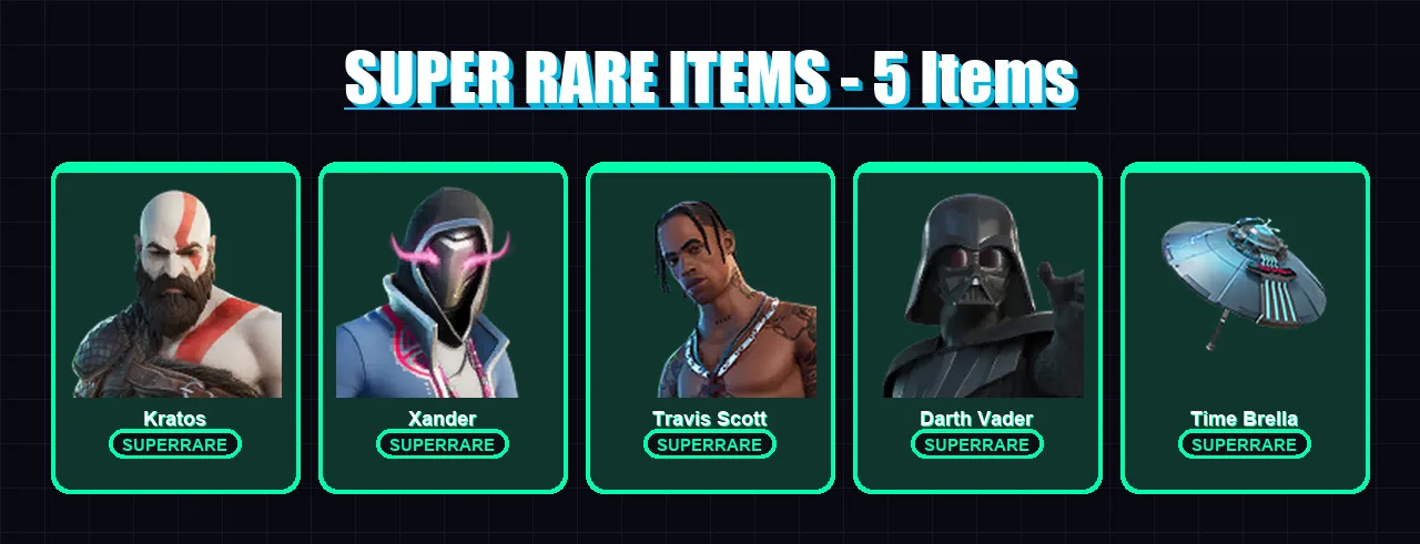 [PC/PSN] | Kratos | Xander | Travis Scott | Darth Vader | Malik | 179 skin | 202 pickaxe | 137 emote | 163 glider | Lv2665