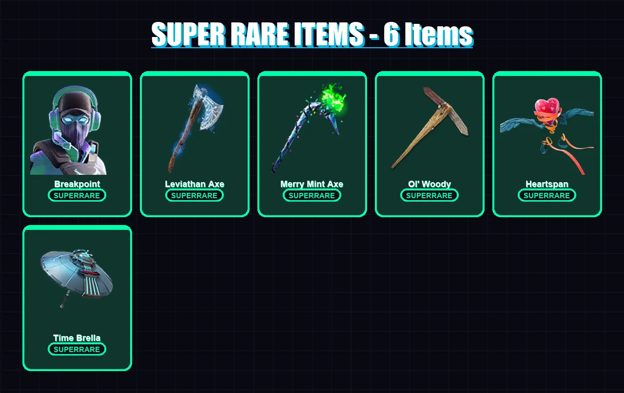 [PC/XBOX/PSN] | Breakpoint | Ruin | The Ageless | Midas | The Prisoner | 185 skin | 215 pickaxe | 218 emote | 179 glider | Lv3256