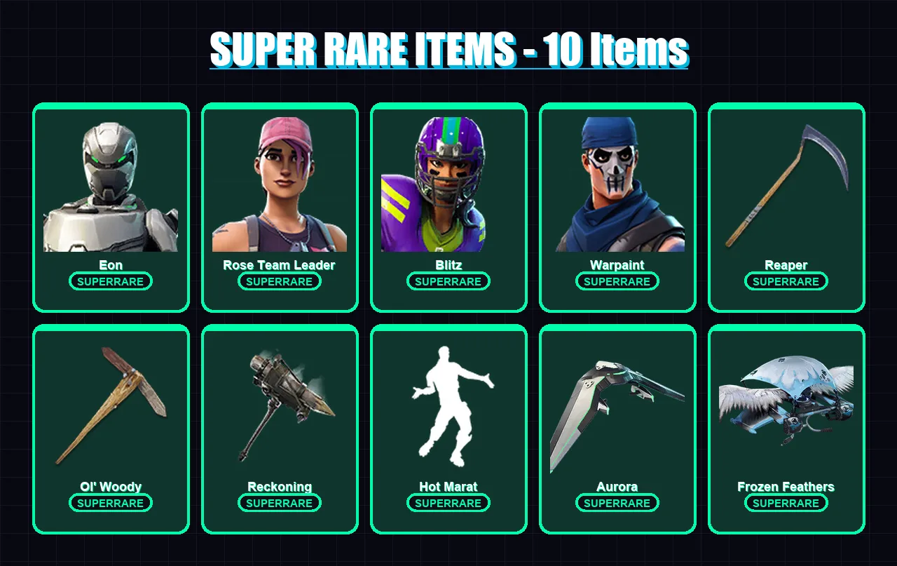 [SWITCH/PSN/PC] | Eon | Rose Team Leader | Blitz | Warpaint | Ronin | 91 skin | 84 pickaxe | 104 emote | 75 glider | Lv563 — Fortnite account